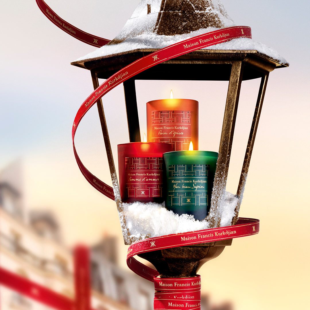 Trio di candele profumate